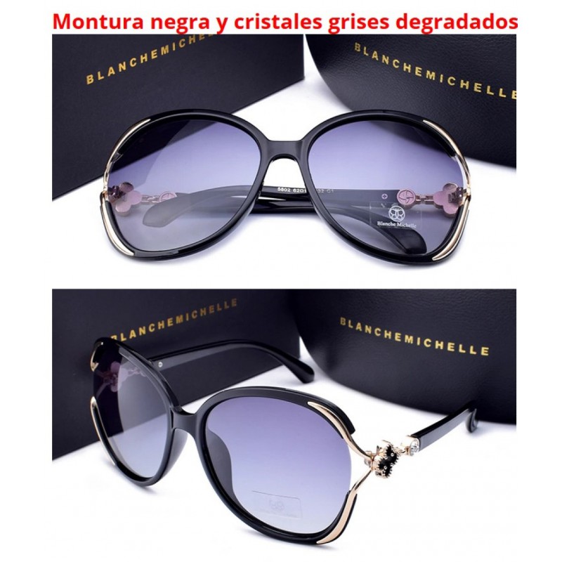 Gafas de Sol para Mujer Marco Cuadrado Lentes Polarizados de Moda Diseñador